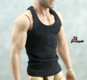 Maßstab 1/6 Herren Tank Top weiß schwarz für 12&quot; Figuren - Bild 1 von 5