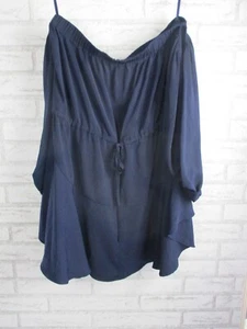 SHONA JOY womens mini dress off shoulder navy blue 12 long sleeve - Picture 1 of 10