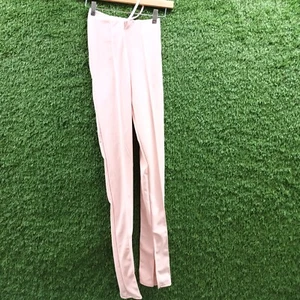 PRETTYLITTLETHING rosa Scuba Crepe Pintuck seitliche Schlitzhose UK 6 - Bild 1 von 2