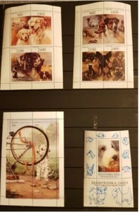 YAKUTIA &BATUM&ABKHAZIA &DAGESTAN&KOREA DOGS 9 BLOCKS MNH - Picture 1 of 2