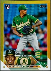 2023 Topps Update Luis Medina RC US311 Gold Foil - Oakland Athletics