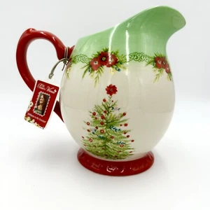 The Pioneer Woman Holiday Cheer 92.5 Oz Stoneware Pitcher 8” Tall NEW Christmas - Picture 1 of 6