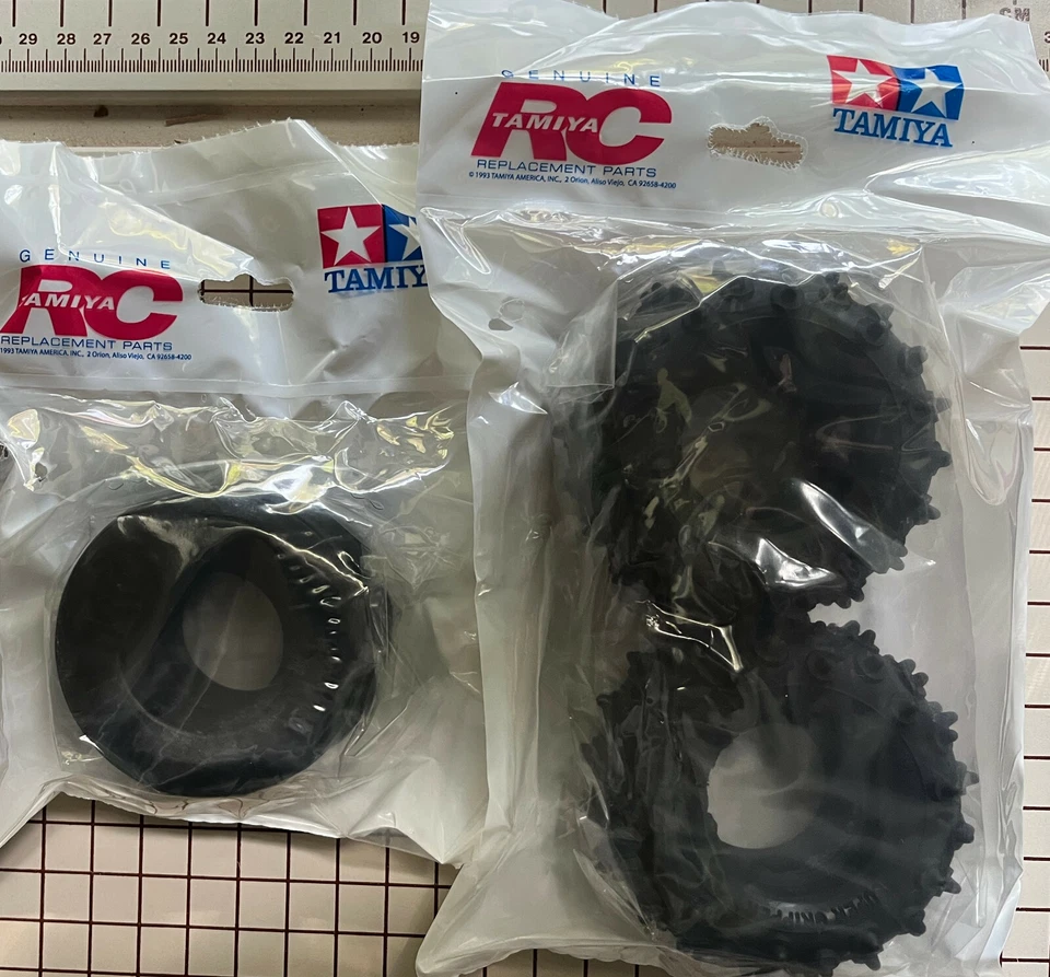 Tamiya 9805034 RC Hornet Rear Tires - Black, Pack of 2