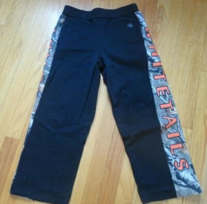 BOY/GIRL SIZE LARGE 14-16 BLACK LEDGENDARY WHITETAILS SWEATPANTS REALTREE - Picture 1 of 7