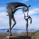 Kuss-Pferd-Skulptur, moderne rustikale Metallkunst, Geschenk Pferdeornament Deko