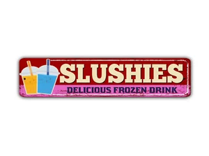 Slushies Straßenschild Lecker Frozen Drink Vintage Style - Bild 1 von 6