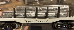Lionel New In Box #2411 Flat Car with Pipes O Gauge - Picture 1 of 10