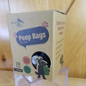 Active Pets Dog Poop Bag 270 Bags, 18 Rolls, Black, eco-friendly, scented - Picture 1 of 8