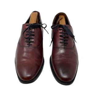 Allen Edmonds Oxford elegante Schuhe Herren 10 D burgunderrot Leder USA Kappe Zehe Schnürschuhe - Bild 1 von 14