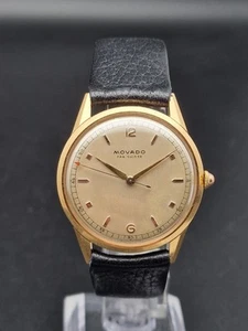 Movado 18k Gold Vintage Watch Fab. Suisse - Imagen 1 de 23