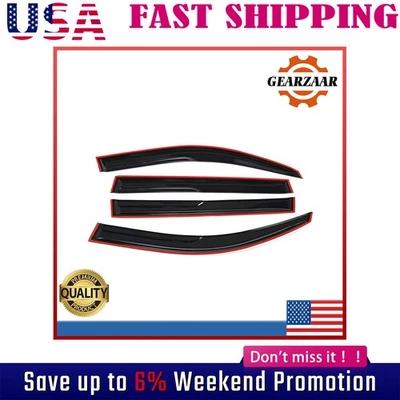 Para Toyota Highlander Mugen 2008-2013 visera de ventana parasol lluvia ventilación pantalla 4X Foto 1 de 4