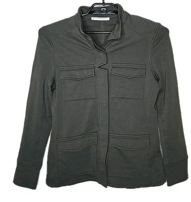 Chaqueta Tejida Peruvian Connection Avery Para Mujer Talla Pequeña Verde Bolsillos Militar Foto 1 de 4