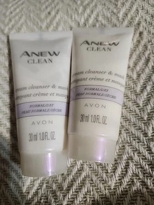 2 - Avon ANEW Clean Cream Cleanser & Mask -Travel Size- 1oz Each - Picture 1 of 2