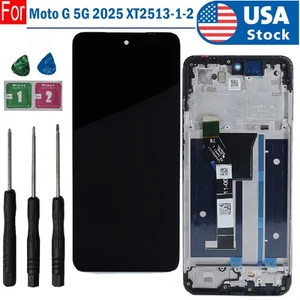 US für Motorola Moto G 5G 2025 XT2513-1 LCD Display Touchscreen Digitizer + Rahmen - Bild 1 von 5