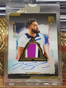 2024 Topps 3 Karl Anthony Towns Game-Worn Relic Auto ✨️10/10✨️ Factory Sealed - Picture 1 of 2