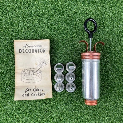 Juego decorador vintage de aluminio espejo para pasteles y galletas 6 puntas con manual Foto 1 de 4