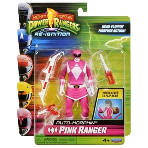 Figura de acción Mighty Morphin Power Rangers PINK RANGER Auto-Morphin - Imagen 1 de 5