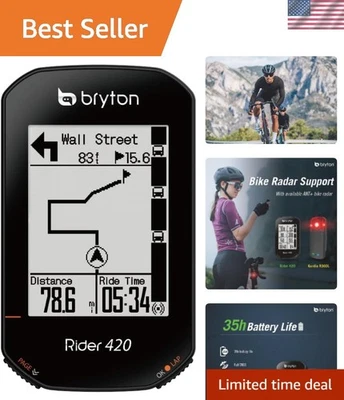 Black Rider 420e GPS Cycle Computer with Turn-by-Turn Navigation & - Image 1 of 4