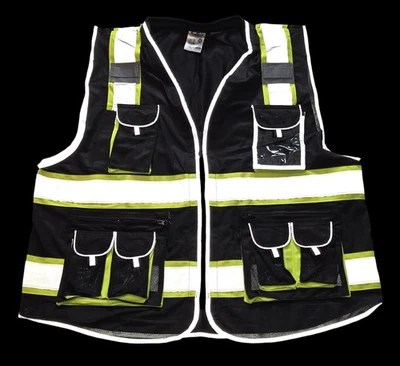 JK Reflective Safety Vests High Visibility Vest Pockets Mesh ANSI/ISEA Osha Size 3X