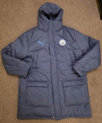 Manchester City Winter Jacket XL Men's Inky Blue Padded - Image 1 of 4