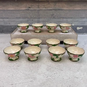 Franciscan Desert Rose Footed Dessert Dishes set of 12, Vintage 1970s - Picture 1 of 14