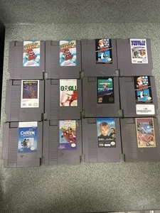Vintage Nintendo NES Spiele Lot (12) - Super Mario Bros 2, Duck Hunt, Pinball - Bild 1 von 6