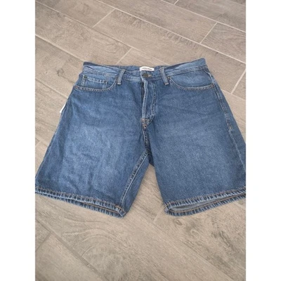 Pantalones Cortos de Denim JACK & JONES Chris Calce Suelto Para Hombres Talla M/L Azul Jeans Informales Verano Foto 1 de 4