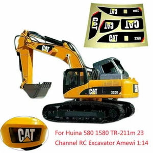 Autocollant décalcomanie pour 1/14 Huina 580 1580 TR-211m 23 canaux RC métal excavatrice - Photo 1/8