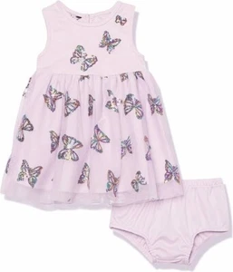 Baby Girl’s $54 Pippa & Julie Sequin Butterfly Mesh Dress & Bloomers Set 18M - Picture 1 of 4