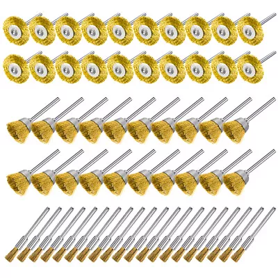 10x Messing Stahldraht Pinsel Set Drahtbürste Set Mini Messingbürste Drahtbürste - Bild 1 von 4
