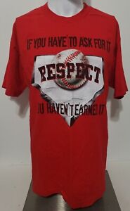 Simply For Sports Baseball Respect Crewneck Short Sleeve Mens T-Shirt Size M