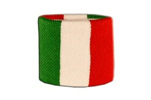 Schweißband Fahne Flagge Italien 7x8cm Armband für Sport 2er Set - Picture 1 of 1