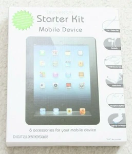 Starter Kit 6 Accessories For Mobile Devices Pen Earbuds USB Cable Charger Stand - Picture 1 of 9