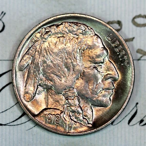 * 1919-P * SUPERB+ GEM BU MS BUFFALO NICKEL * FROM ORIGINAL COLLECTION - Picture 1 of 4