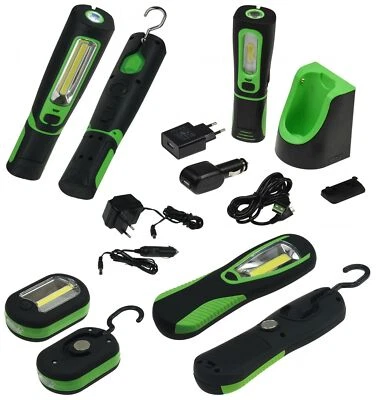 LED Akku Taschenlampe Extrem Helle Leuchte mit Ladestation Magnetisch Grün Lampe - Bild 1 von 4