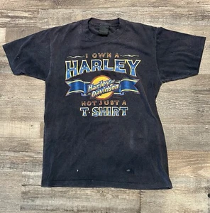 I Own A Harley Not Just A T-Shirt Vintage Single Stitch T-Shirt Medium - Bild 1 von 11