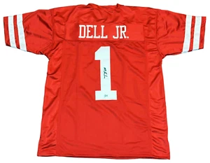 TANK DELL AUTOGRAPHED HOUSTON COUGARS #1 RED JERSEY BECKETT - Picture 1 of 1