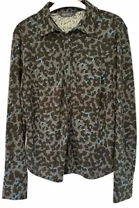 M&S Collection Women’s Leopard Print Blouse Shirt Size 12R black, grey and blue - Picture 1 of 4