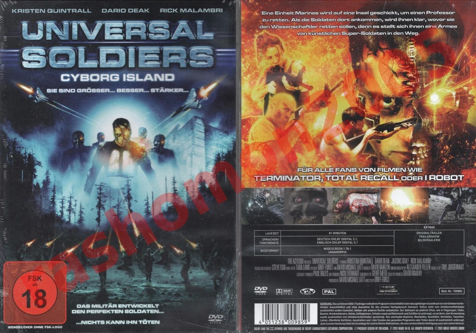 DVD UNIVERSAL SOLDIERS CYBORG ISLAND Kristen Quintrall Griff Furst Region 2 NEW - Image 1 of 1