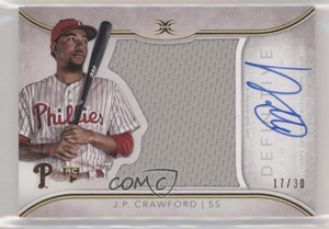 2018 Topps Definitive Collection Relic /30 JP Crawford #ARC-JC Rookie Auto RC