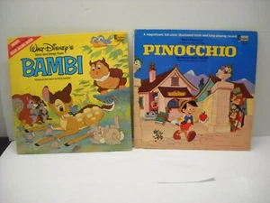 Lot 2-Walt Disney Records, Story and From Bambi & Story and Songs From Pinocchio - Imagen 1 de 11
