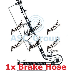 Apec Braking 275mm Disc Brake Caliper Flexible Rubber Hose HOS3938 - Picture 1 of 1