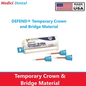 Dental DEFEND TEMPORARY CROWN & BRIDGE MATERIAL, Shade A1, A2, A3, B1 50ml 10:1 - Picture 1 of 9