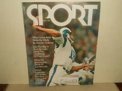Revista deportiva 1970 diciembre Roman Gabriel, Joe Namath, Bob Lilly, Lew Alcindor Foto 1 de 4
