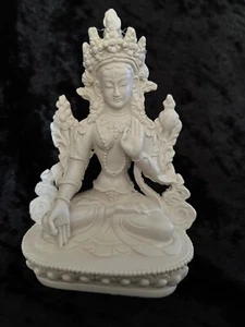 Weiße Tara Harz Statue 15 cm - Bild 1 von 2