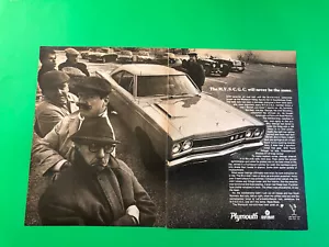 1968 PLYMOUTH ROAD RUNNER ORIGINAL VINTAGE PRINT AD ADVERTISEMENT PRINTED - Picture 1 of 1