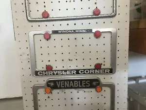 WINONA, MINN. CHRYSLER CORNER Vintage Dealer License Plate Frame / Price Drop - Picture 1 of 3
