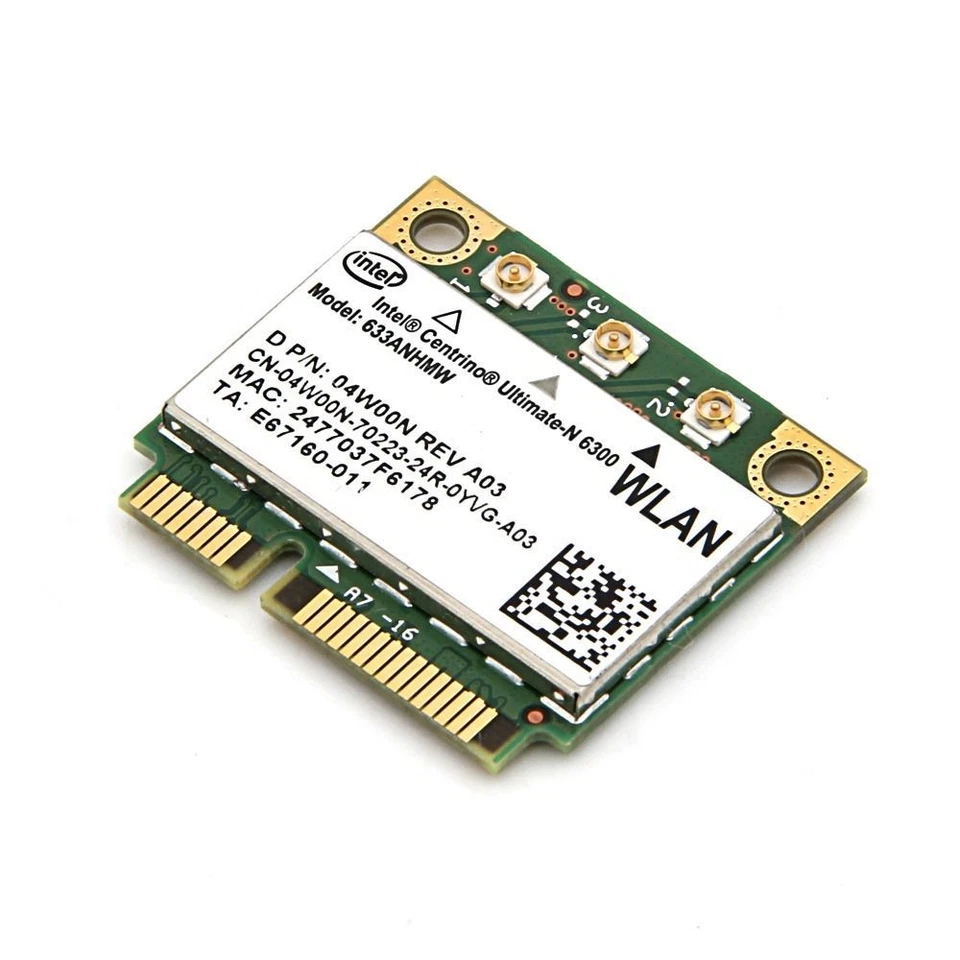 Intel Centrino Ultimate-N 6300 WiFi Card Dual-band 2.4/5GHz 802.11a/g/n 450Mbps - Image 1 of 1