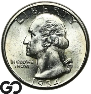 1934-D Washington Quarter, Gem Brilliant Uncirculated++ Better Date - Picture 1 of 3