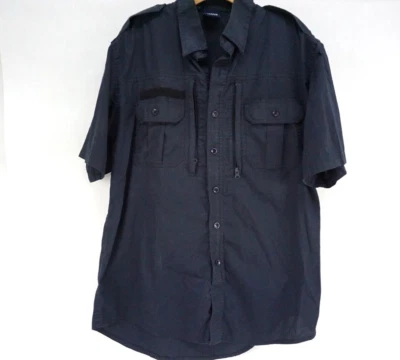 Camisa táctica abotonada Propper 89706 azul marino manga corta con cremallera grande Foto 1 de 4